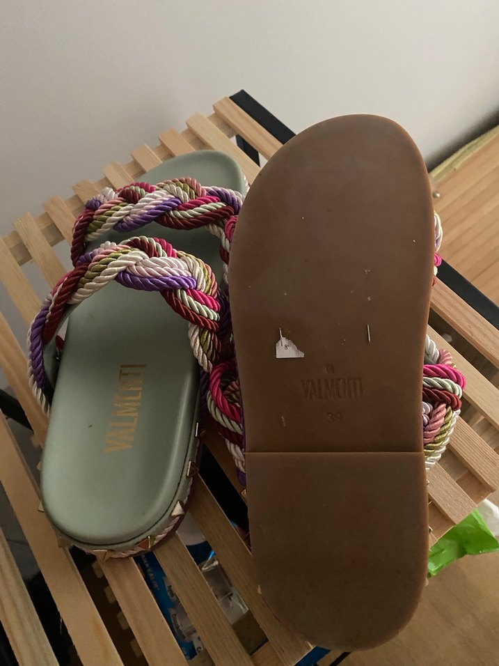 Valmenti Bohem Çok Renkli Örgü Kadın Sandalet - Görsel 2