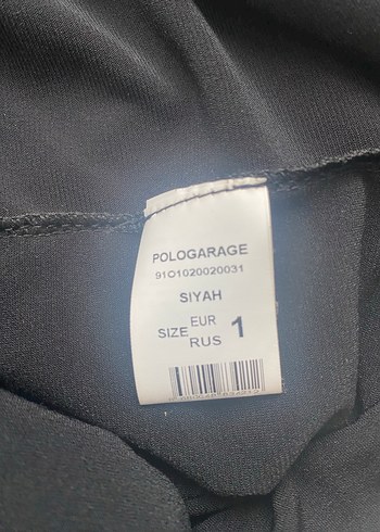 Polo Garage Siyah Salaş Kadın Bluz, Uzun Kollu, Midi Boy - Görsel 7