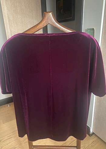 Vakko Bordo Drapeli Kadın Bluz - Görsel 2
