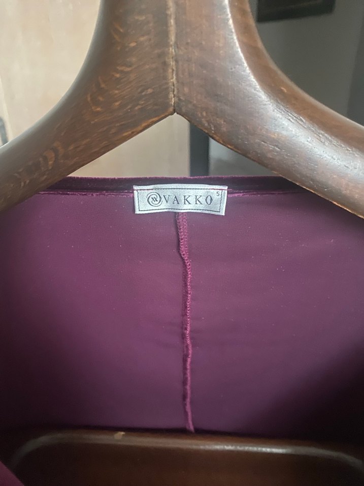 Vakko  Bordo Drapeli Kadın Bluz - Görsel 3