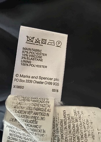 Marks Spencer Çift Düğmeli Lacivert Kaban - Görsel 7