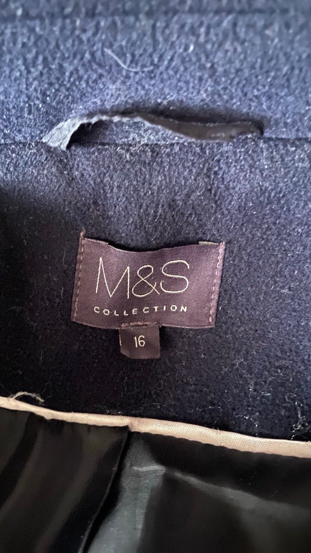 Marks Spencer Çift Düğmeli Lacivert Kaban - Görsel 5