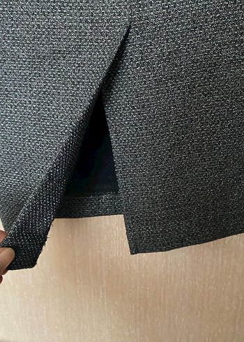 Faik Sönmez simli Gri Midi Kalem Etek - Görsel 3