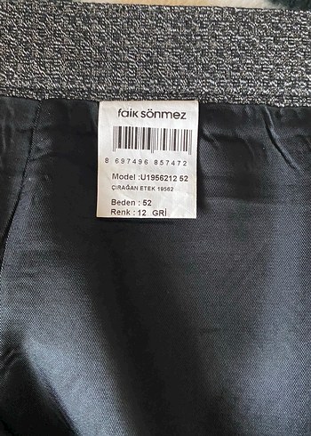 Faik Sönmez simli Gri Midi Kalem Etek - Görsel 5