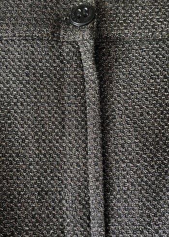 Faik Sönmez simli Gri Midi Kalem Etek - Görsel 4