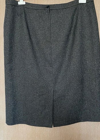 Faik Sönmez simli Gri Midi Kalem Etek - Görsel 2