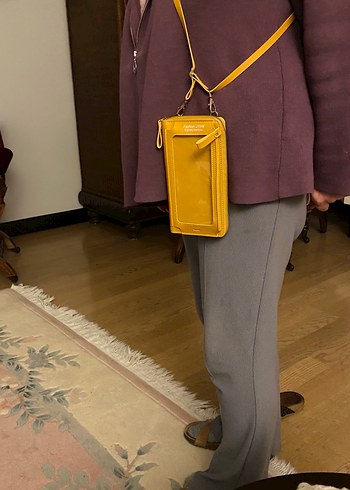 Camel  Fermuarlı Kadın Çapraz Çanta - Görsel 8