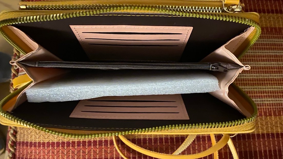 Camel  Fermuarlı Kadın Çapraz Çanta - Görsel 4