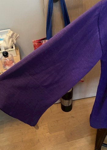 Gusto. Mor V Yaka Uzun Kollu Kadın Kazak - Görsel 4