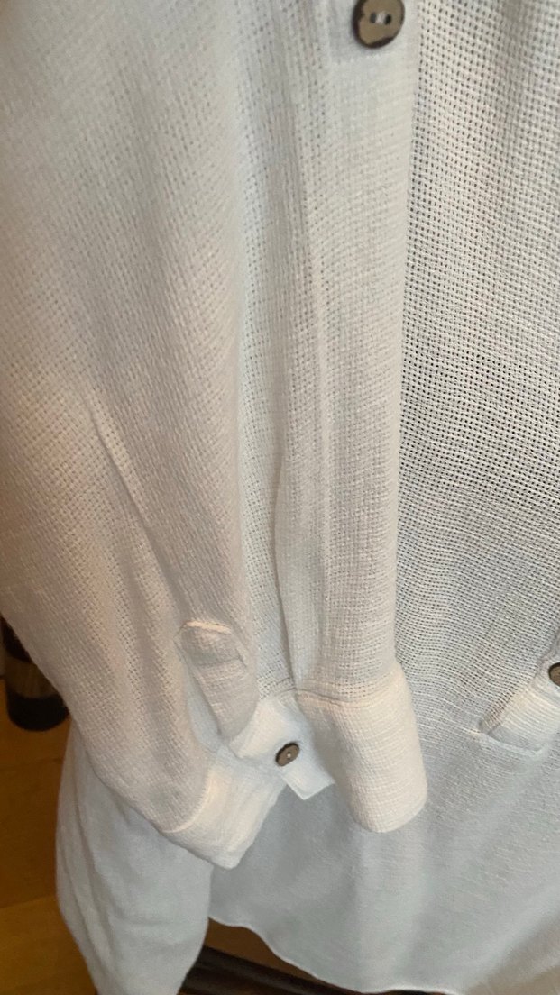 Faik Sönmez ekru Kadın Keten V Yaka Gömlek - Görsel 4