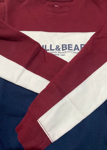 Pull and Bear PULL&BEAR Erkek Mavi Uzun Kollu Polo Tişört
