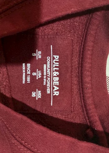 s Beden PULL&BEAR Erkek Mavi Uzun Kollu Polo Tişört