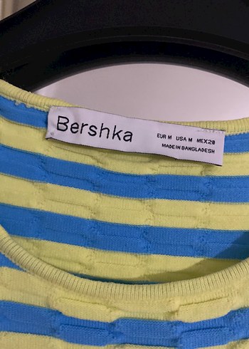 Bershka Çizgili Kadın Triko Midi Elbise
