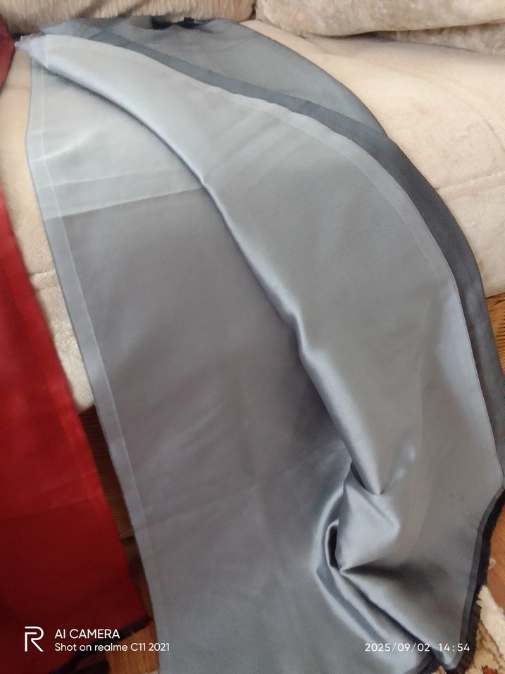 Bordo ve Gri Düz iki adet esarp - Görsel 3