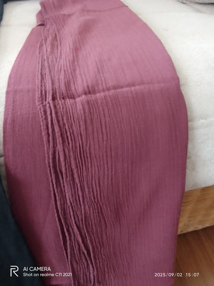 4 adetKadın Çok Renkli Drapeli Saten Şal - Görsel 2