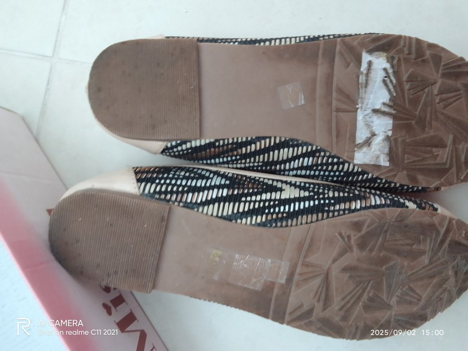 Pembe Yılan Desenli Dolgu Topuklu Kadın Babet - Görsel 2