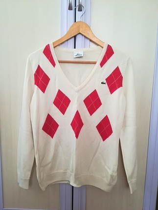 lacoste baklava ekru kazak