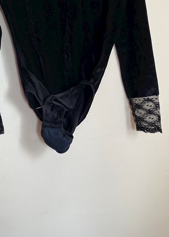 Dantel Detaylı Siyah Gotik Kadın Bluz - Görsel 5