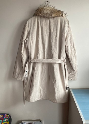 Düğmeli fermuarlı kaban trençkot - Görsel 3