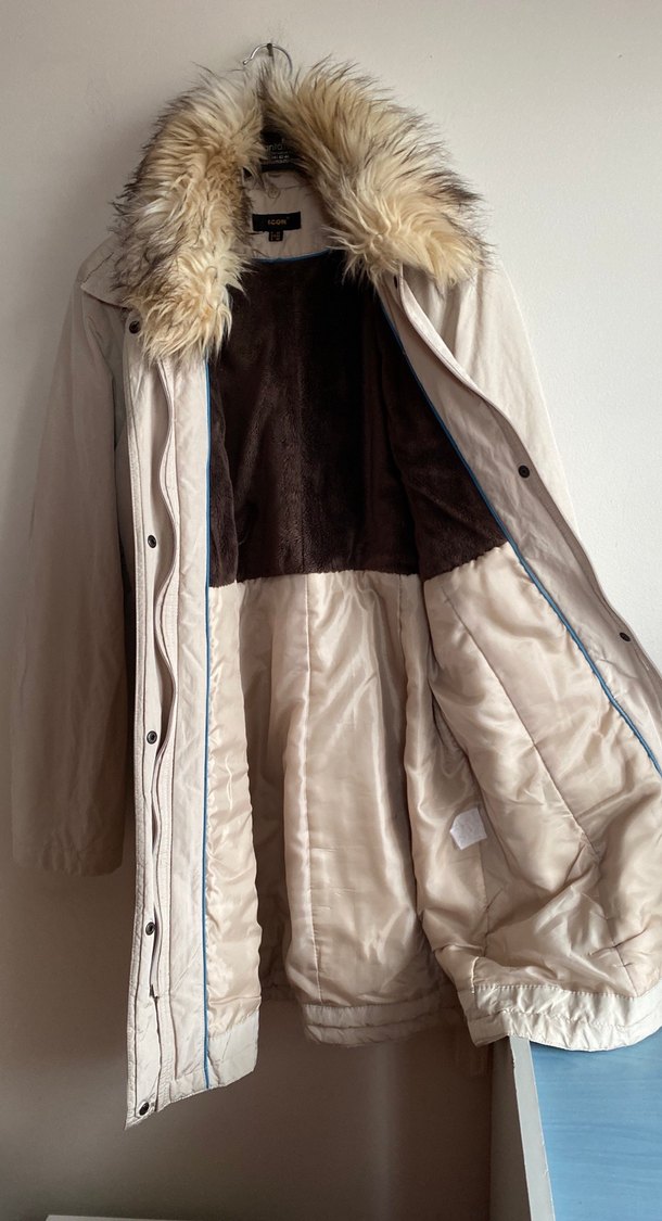 Düğmeli fermuarlı kaban trençkot - Görsel 2