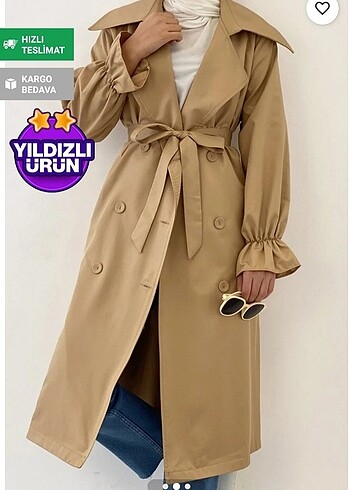 Camel renk trençkot 