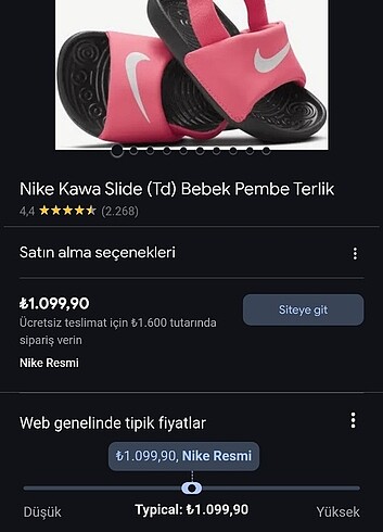 Nike Nike Kawa bebek terlik 24 no