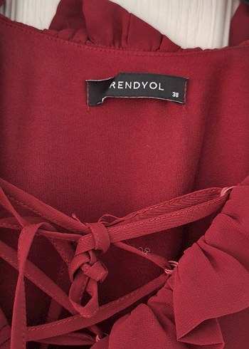 Bordo Uzun Kollu Salaş Kadın Elbise - Görsel 2