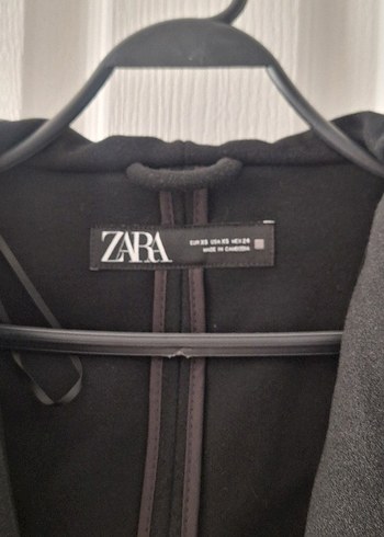 Siyah Çift Düğmeli Uzun Kaban - Görsel 3