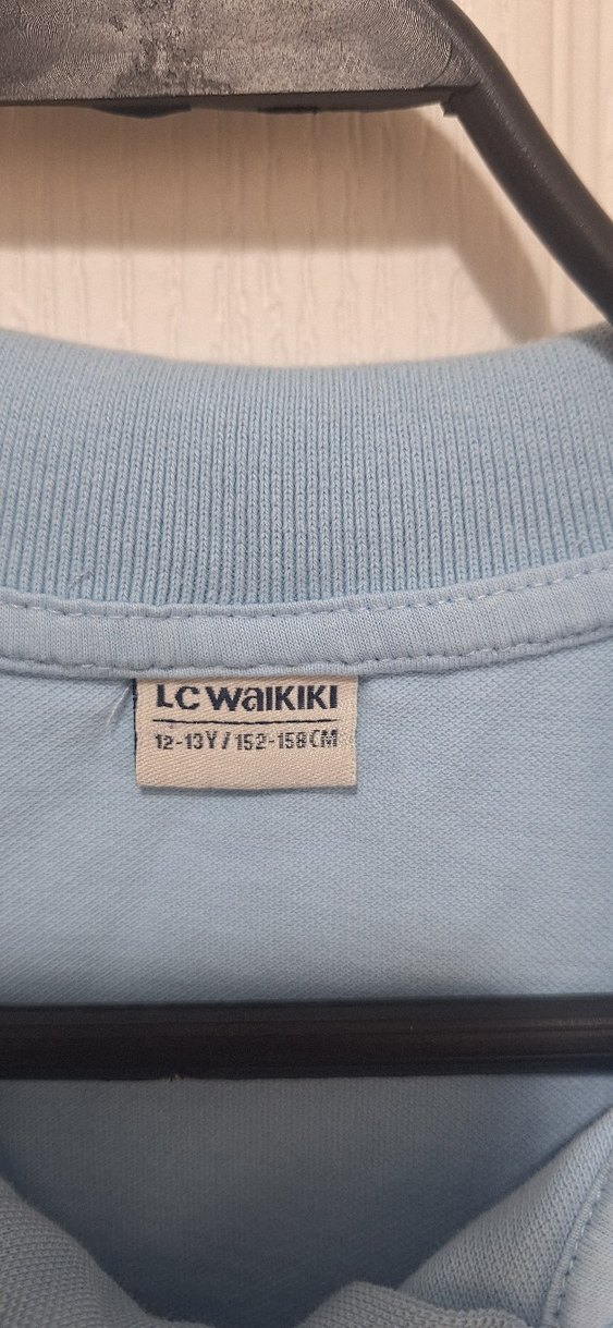 Erkek Çocuk Uzun Kollu Mavi Polo Tişört - Görsel 3