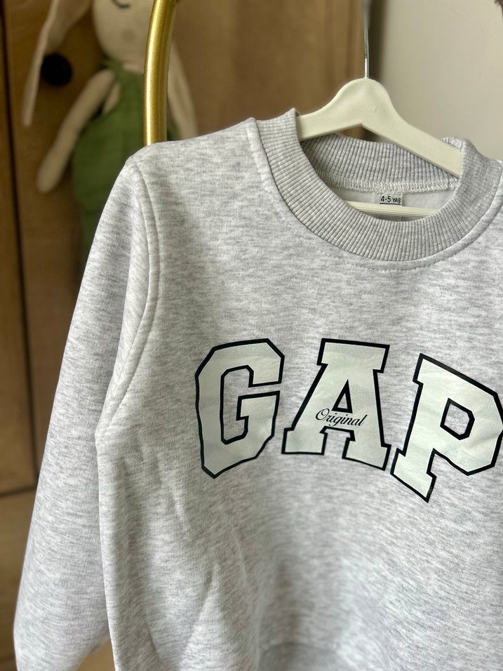 Gri GAP Baskılı Erkek Çocuk Eşofman Takımı - Görsel 2