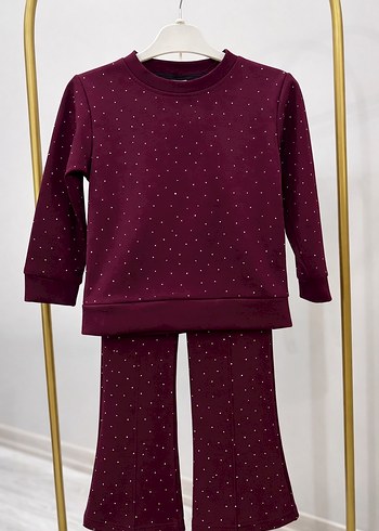 Kız çocuk mürdüm renk oysho takım - Görsel 2