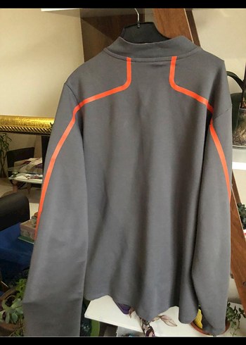 Adidas Gri Fermuarlı Erkek Sweatshirt