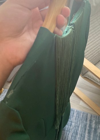 42 Beden yeşil Renk Parlak Yeşil Uzun Kadın Elbise