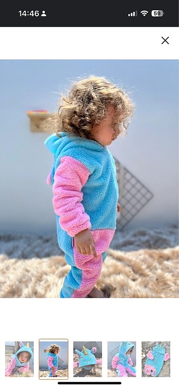 Diğer Bebek 1 yaş peluş kışlık tulum
