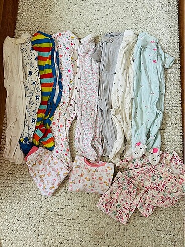 12-18 Ay Beden Markalı bebek tulumları H&m carter?s