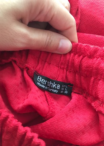 Kırmızı Salaş Kadın Kumaş Pantolon - Görsel 3