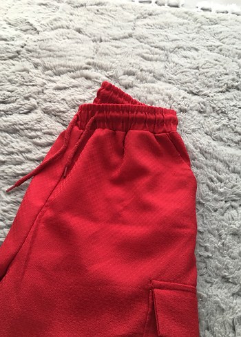 Kırmızı Salaş Kadın Kumaş Pantolon - Görsel 2