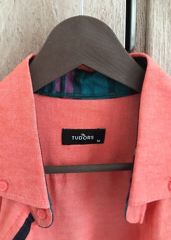 Düğmeli Uzun Kollu  tudors Erkek Gömlek - Görsel 3