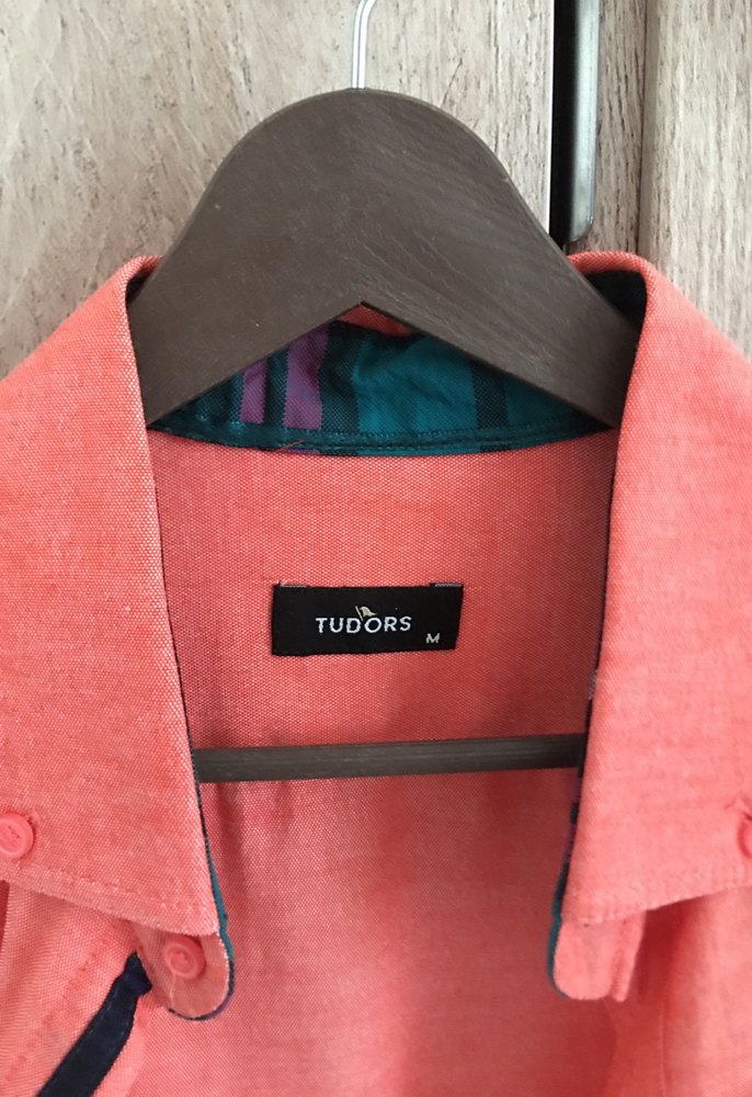 Düğmeli Uzun Kollu  tudors Erkek Gömlek - Görsel 3