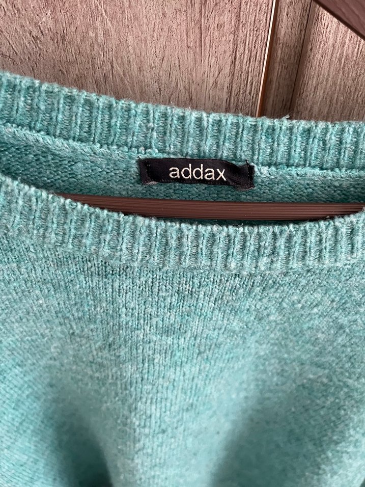 Turkuaz Örgü Kadın Kazak - Görsel 3