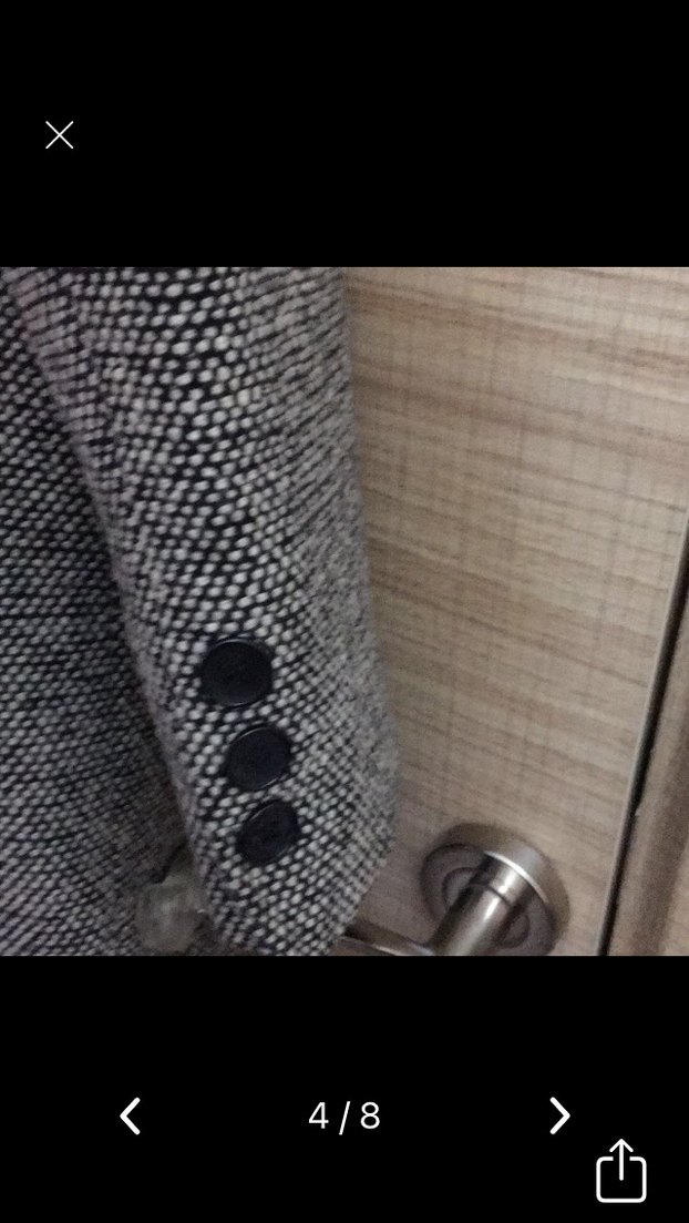 Made in İtaly ..Düğmeli Gri Klasik Kaban - Görsel 3