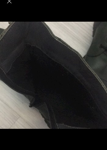 Ayakkabı dünyası Kadın Yeşil Deri Bağcıklı Stiletto Bot