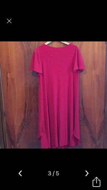 46 Beden kırmızı Renk Şık bir gece elbisesi moda evinden almıştım