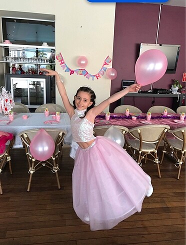 Tasarımcı 8 yaş party elbise takım