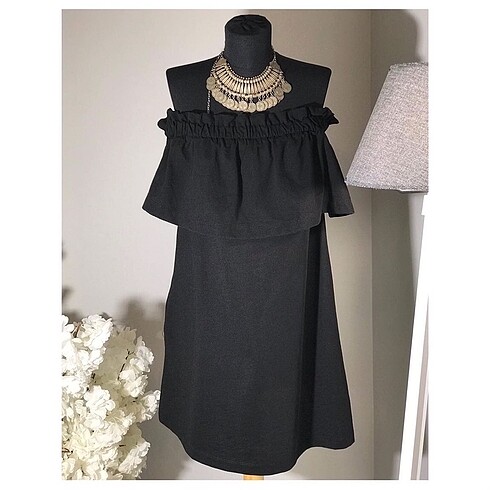 Orjinal H&M Kayık Yaka Elbise