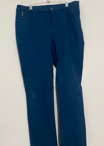 Kadın petrol Denim Regular Fit Pantolon - Görsel 3