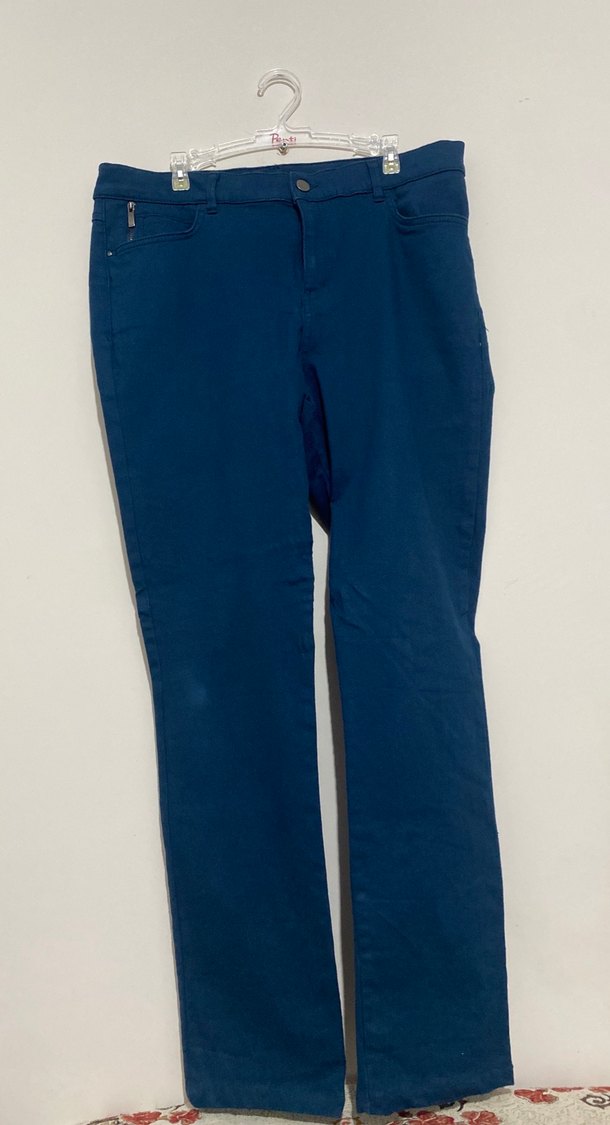 Kadın petrol Denim Regular Fit Pantolon - Görsel 3