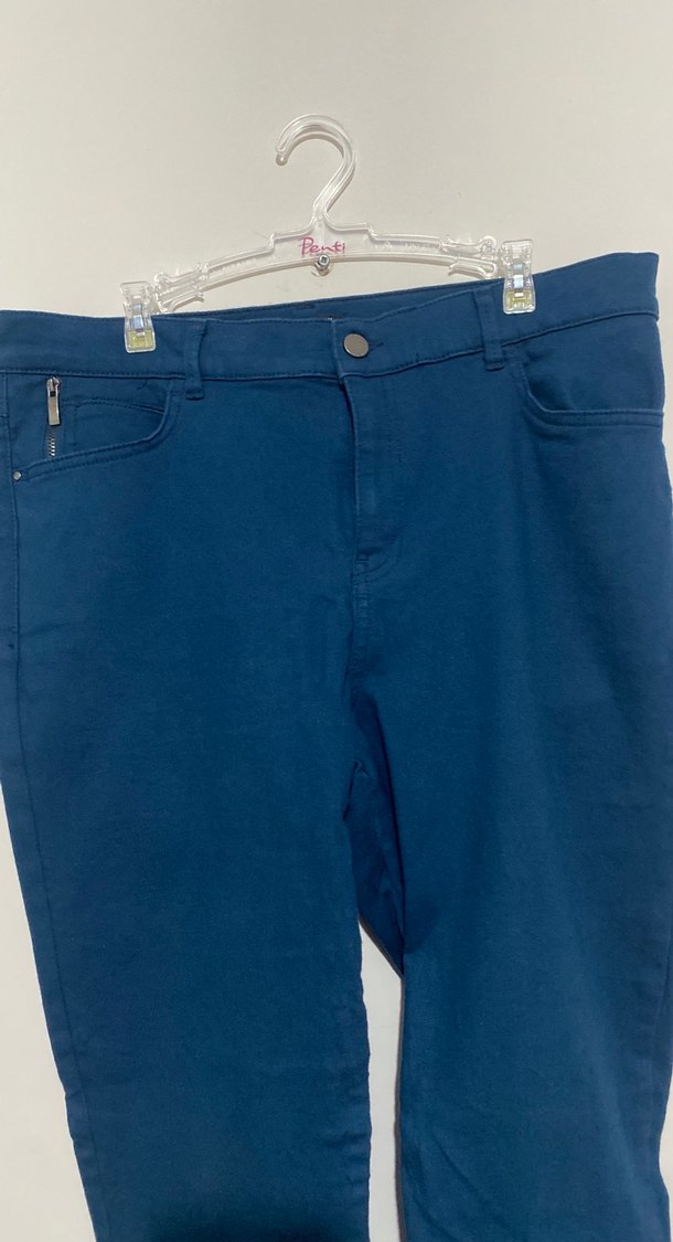 Kadın petrol Denim Regular Fit Pantolon - Görsel 4