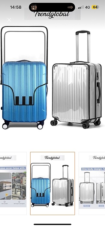 Decathlon 3lü bavul kılfıı