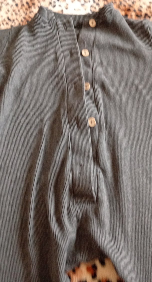 Gri Düğmeli Uzun Kollu Bebek Tulum - Görsel 3